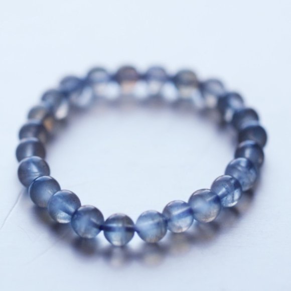 moonstone Jewelry - Genuine Rainbow Moonstone Sapphire Natural Crystal Stretchable Bracelet for her